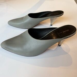 Celine  Gray Mules with metal heels